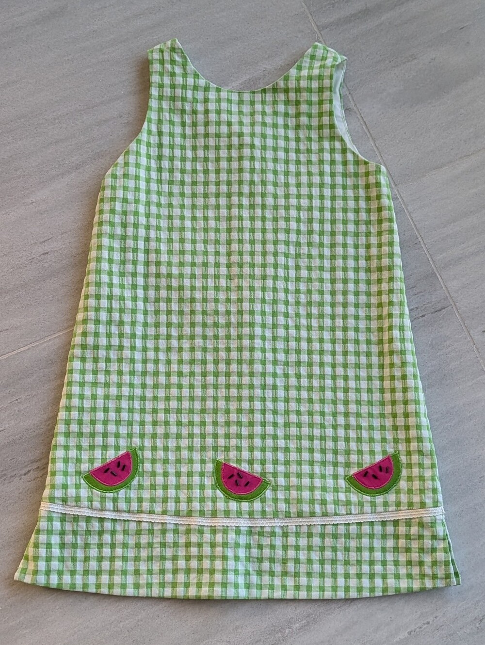 FLORENCE EISEMAN green gingham shift dress 5
